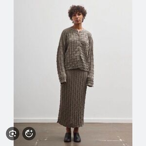 Lauren Manoogian Inlay Skirt in Concrete (some shrinkage)